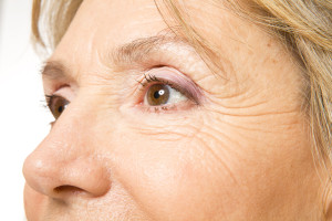 Close up of senior woman's eyes