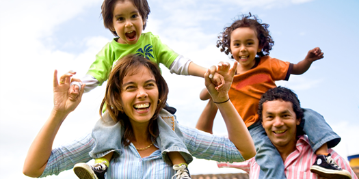 Happy Family With Mom In Recovery