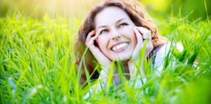 Woman in the grass