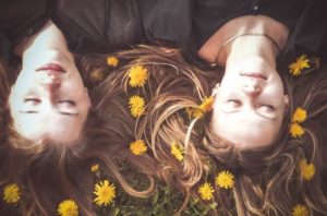 Two girls resting in the Pro-Recovery Movement