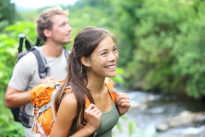 Man and Woman seeking Perfectionism in Hiking