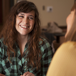 Mother and daughter discussing an anorexia intensive outpatient treatment program.