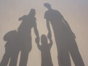 Family in the shadows