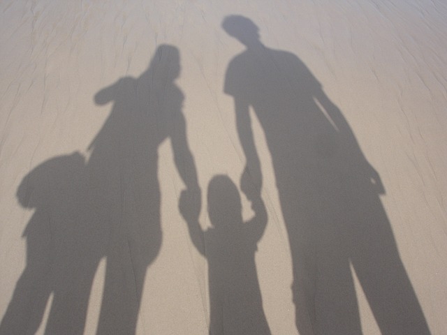 Family in the shadows