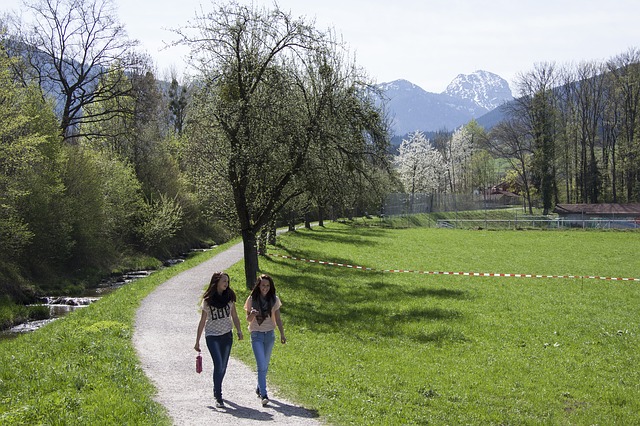 Walking in the Spring