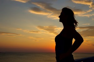 silhouette of lady thinking about Amenorrhea