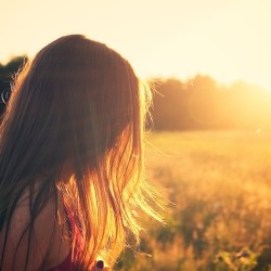 Woman in the sunshine