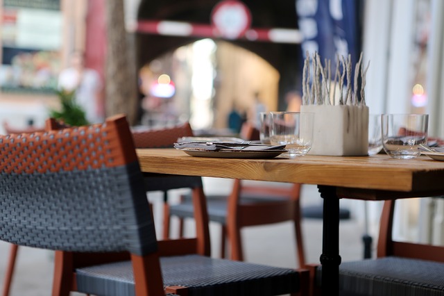 Table in a restaurant