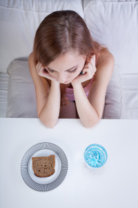 Girl on a bread and water diet