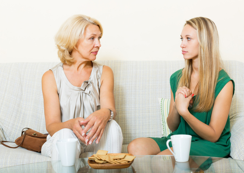 Mother and daughter discussing Binge Eating Disorder