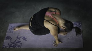 Woman in yoga pose