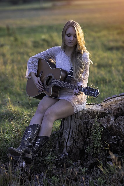 young girl with guitar