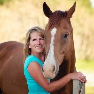 Woman participating in Equine-Assisted Therapy