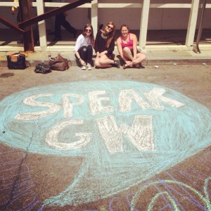 Speak GW chalk logo