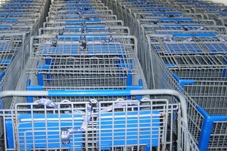 Grocery Carts stacked up