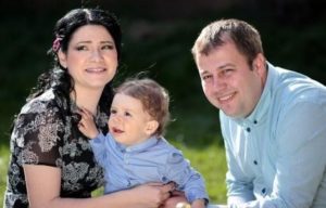 Family posing for a photo