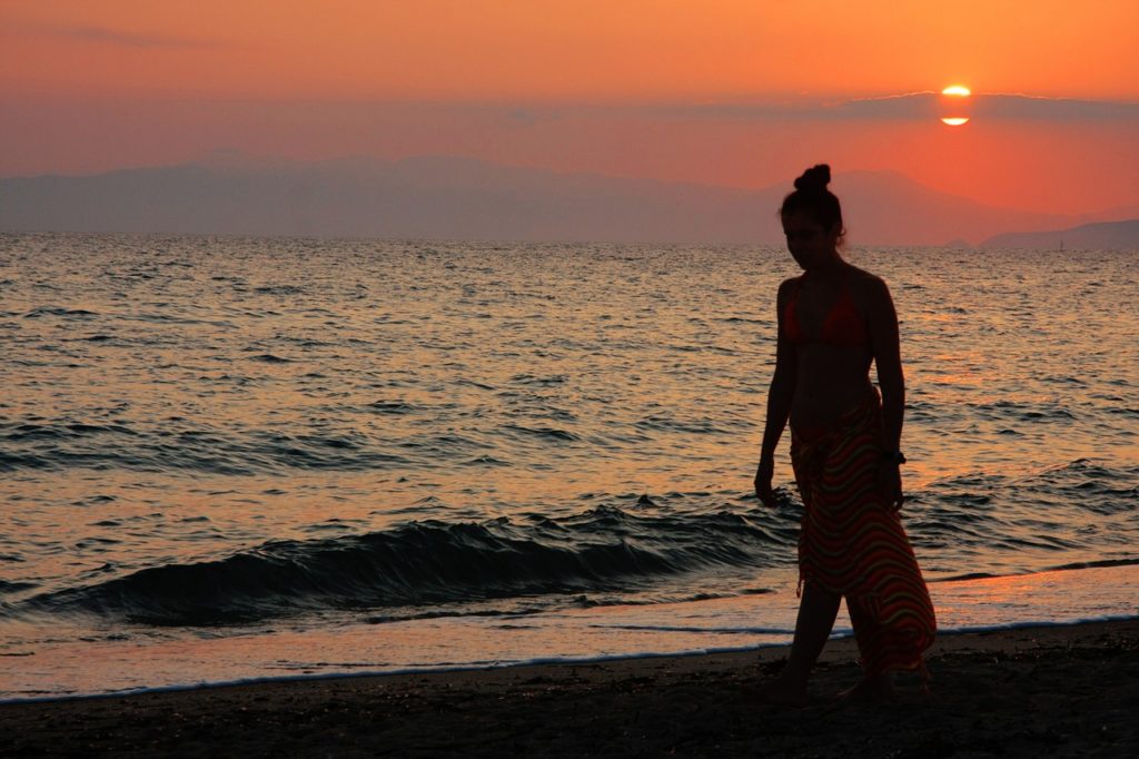 Woman on beach