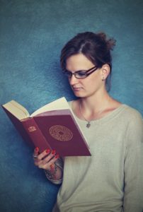 Girl reading about the Awareness of Eating Disorders