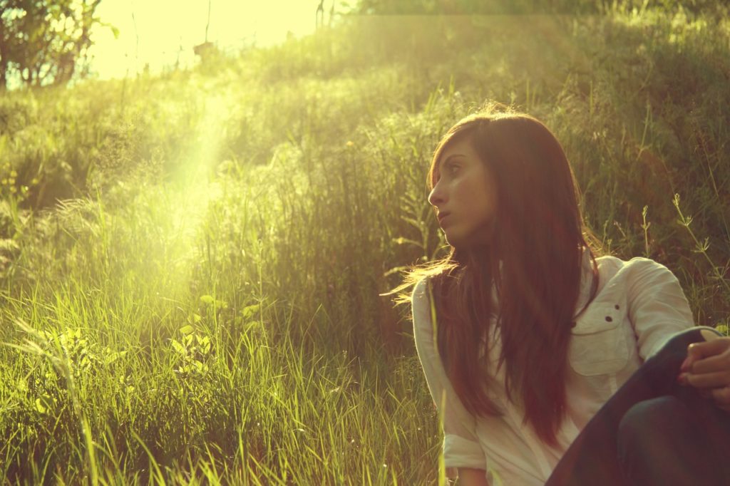 Woman in the grass