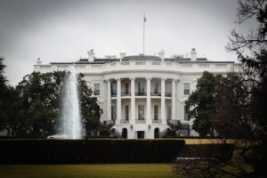 Image of the White House where body-shaming statues were seen in Washing D.C.