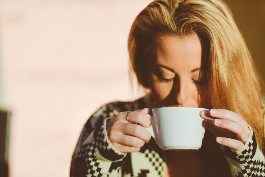 Woman and coffee