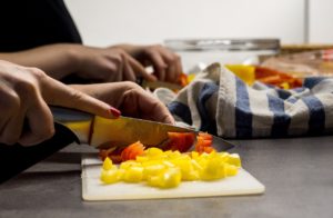 Woman preparing food