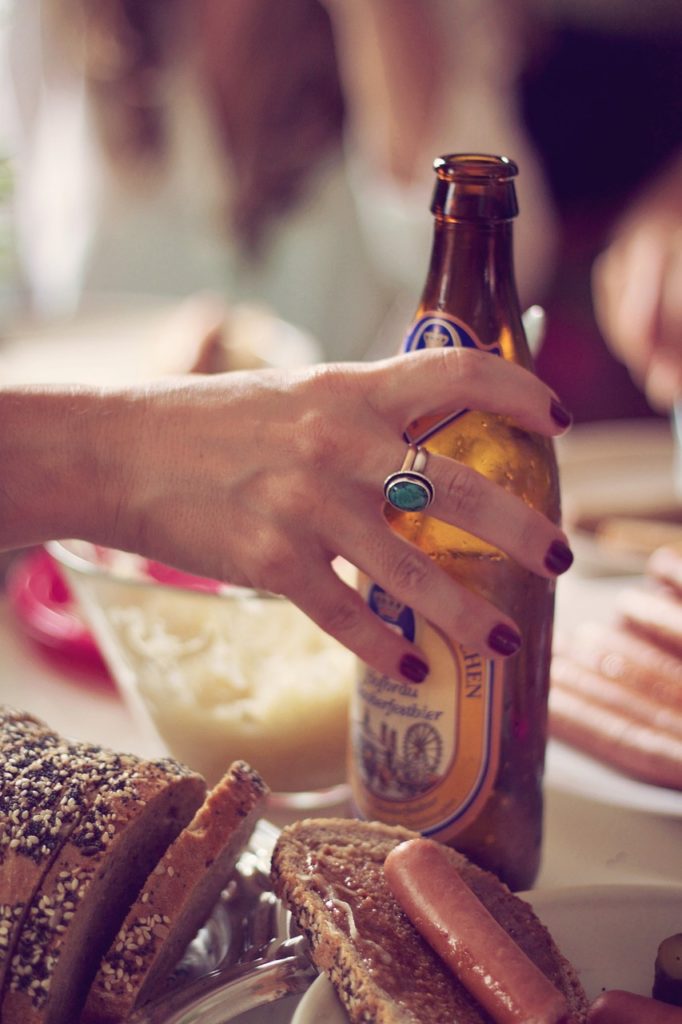 Woman with beer