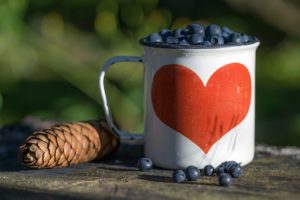 Blueberries in a cup