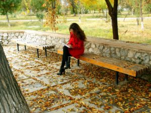 Woman enjoying holidays