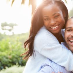 Couple supporting each other through poor body image