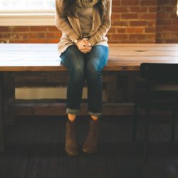 Girl struggling with fear of food