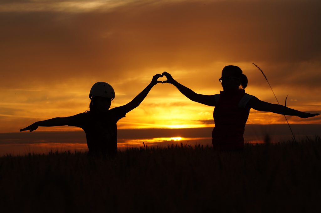Family caregiver with child