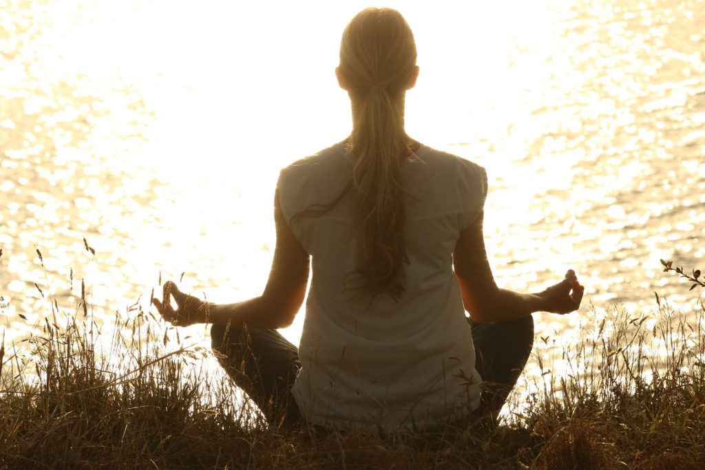 Woman using Alternative Therapy