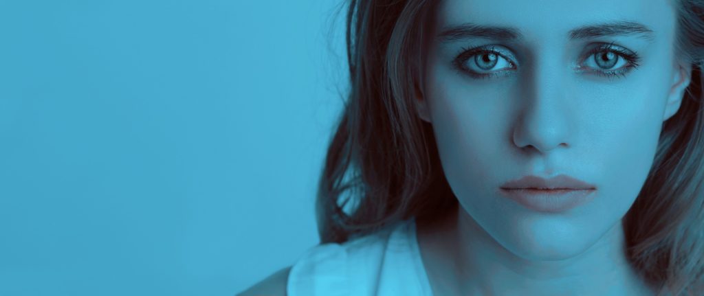 Woman struggling with grief and antidepressant withdrawal
