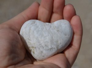 Heart rock using for coping