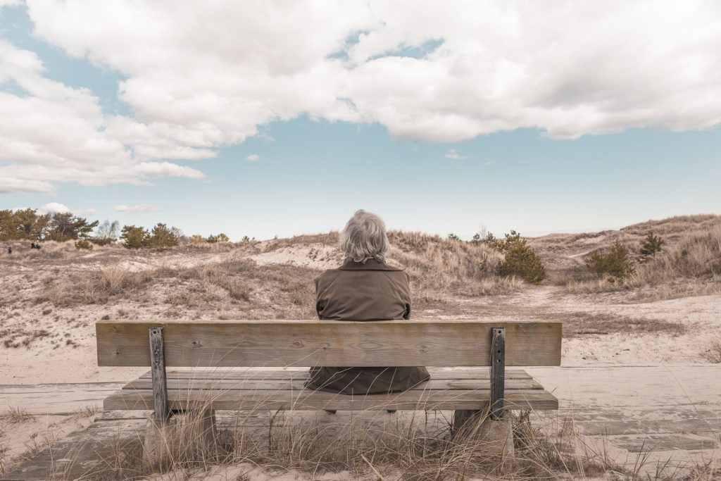 Older Woman on a bench