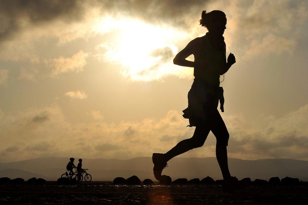 Woman receiving her therapeutic potential ofr her eating disorder by running