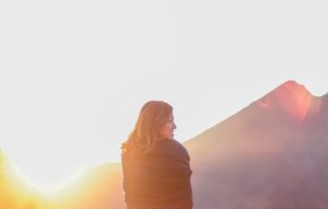 Woman in sunlight