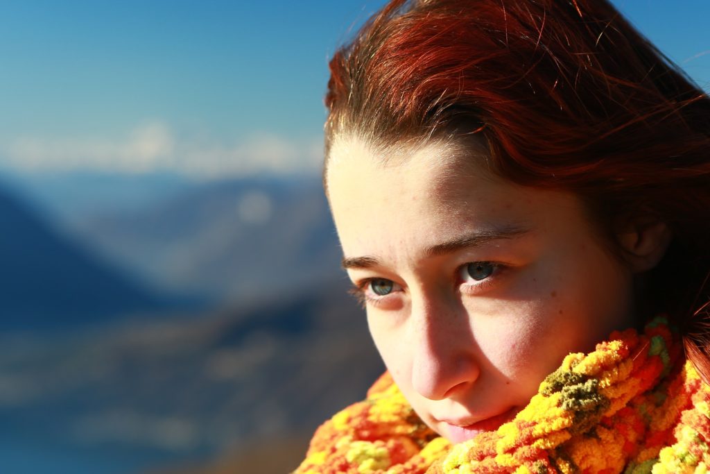 Tired Woman Looking On