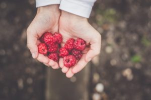 Man holding berries for Anorexic