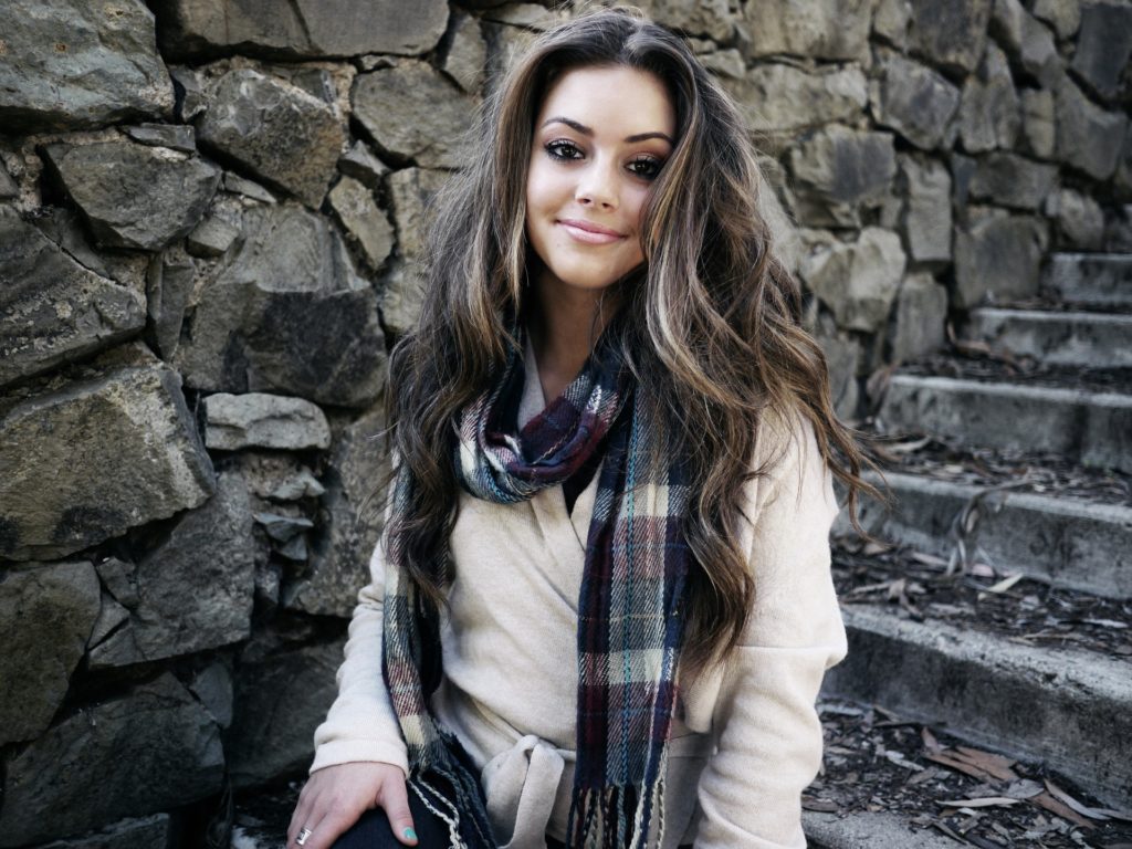 Woman with scarf