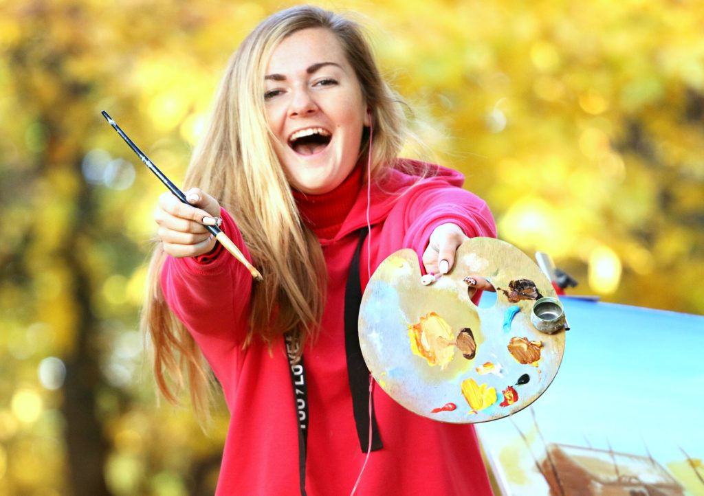 Woman getting past shame and creating art