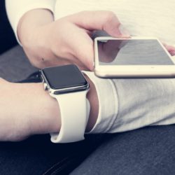 Woman checking her phone's browser for dysfunctional eating behaviors