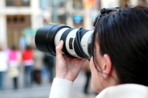 Woman with camera