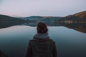 Woman on shore