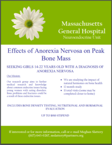 Eating Disorder Research Massachusetts General Hospital Bone Mass Study