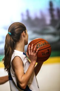 Girl athlete with anorexia