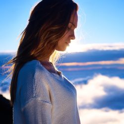 Woman struggling with body image