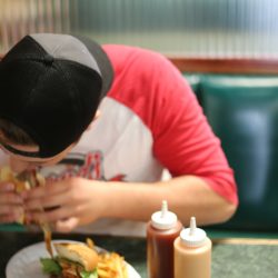 Man struggling with a binge eating disorder