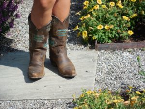 Woman in boots